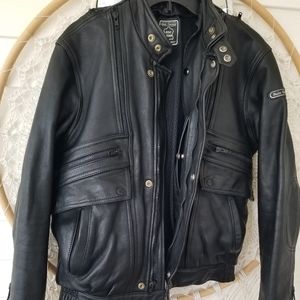 VINTAGE HEIN GERICKE ECHR LEDER GERMAN MOTORCYCLE JACKET EUROPEAN SIZE 42 SMALL